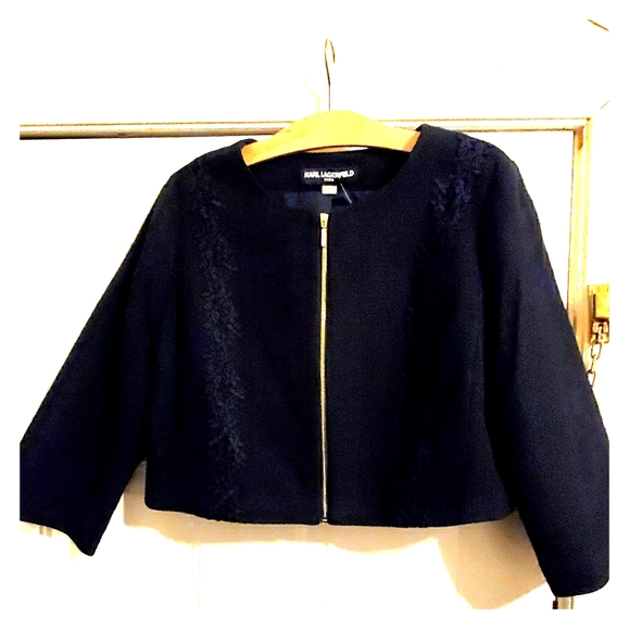 Gorgeous Karl Lagerfeld Crop zip up Jacket
